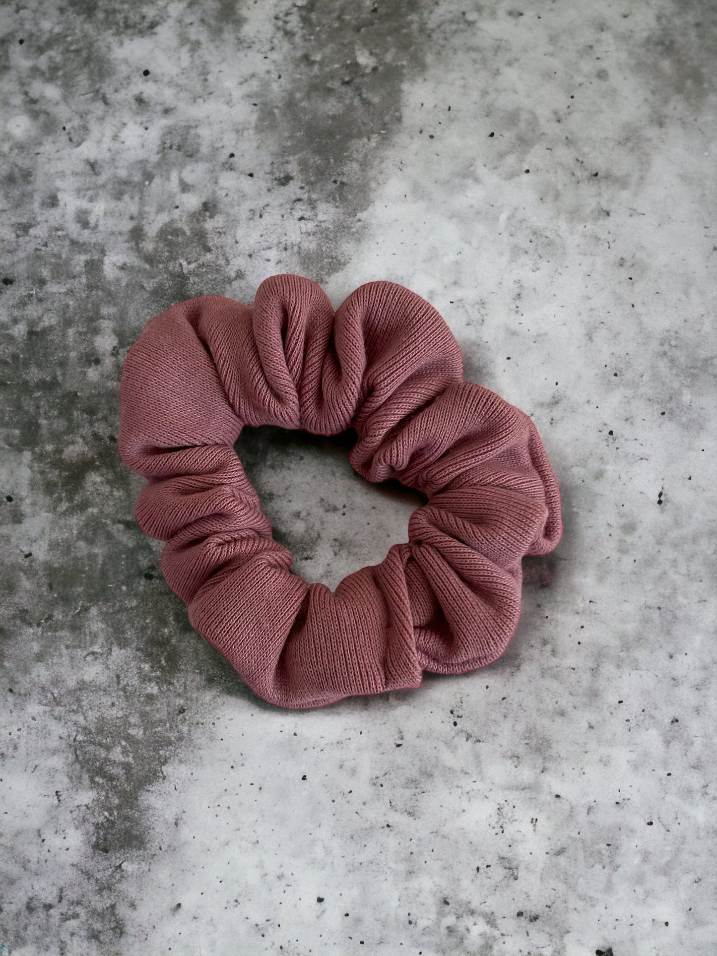 Mauve cotton scrunchie