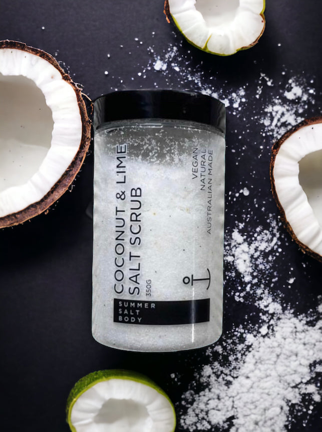 Coconut & lime salt scrub