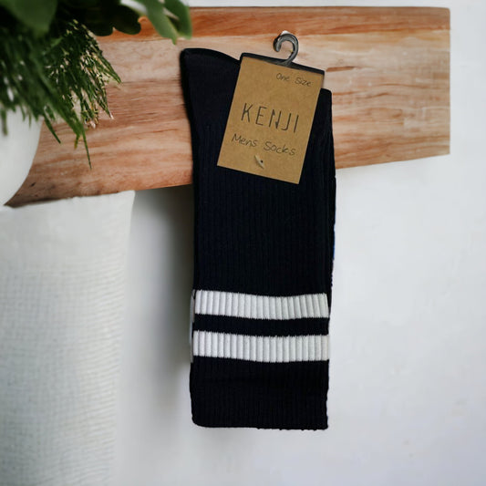 Double strip crew socks