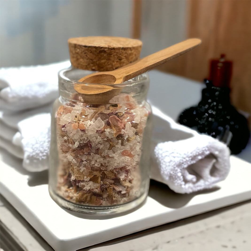 100g rose & bergamot bath soak