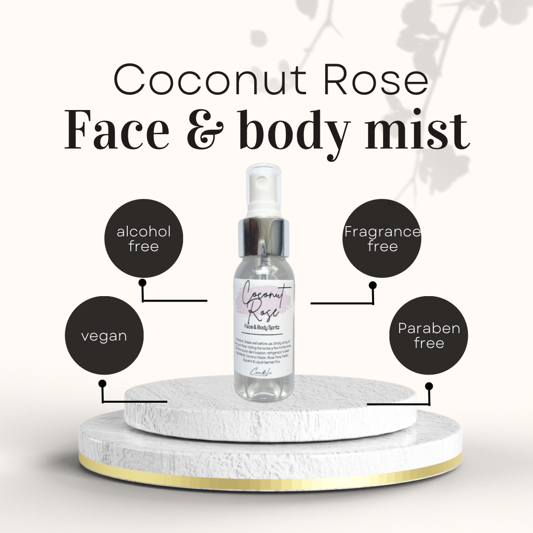 Coconut rose face & body mist