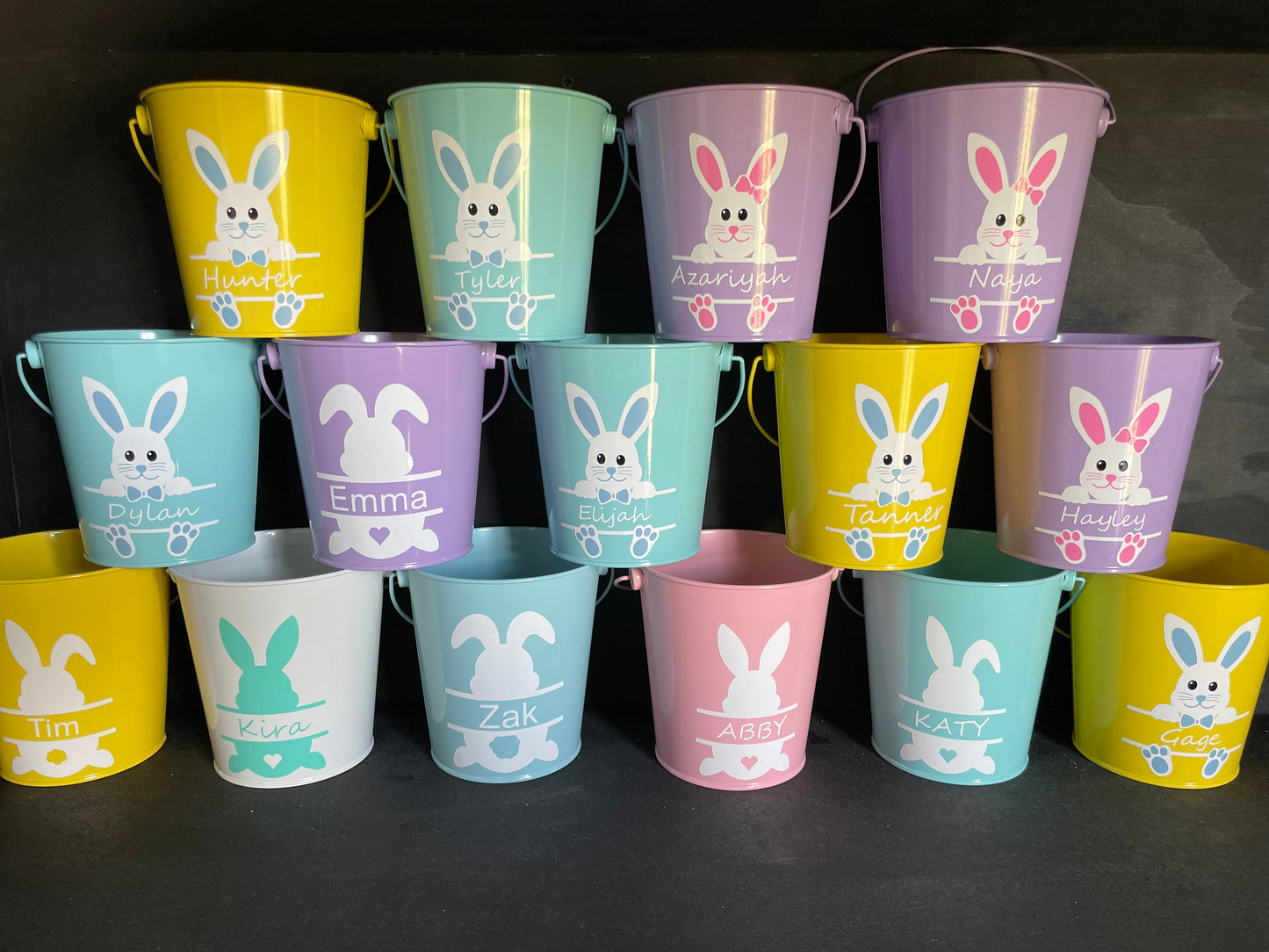 Personalised Easter buckets