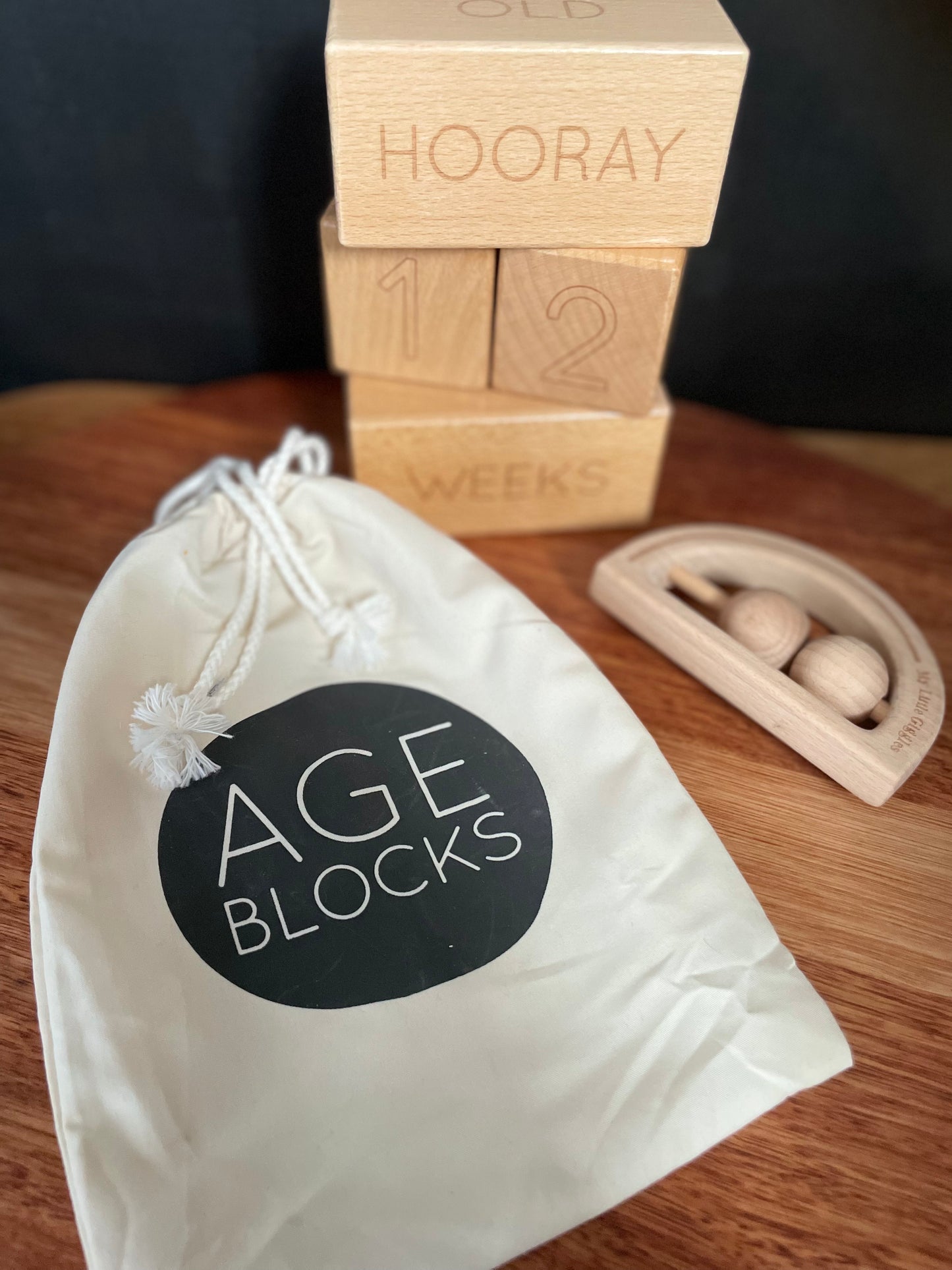 Wooden age blocks